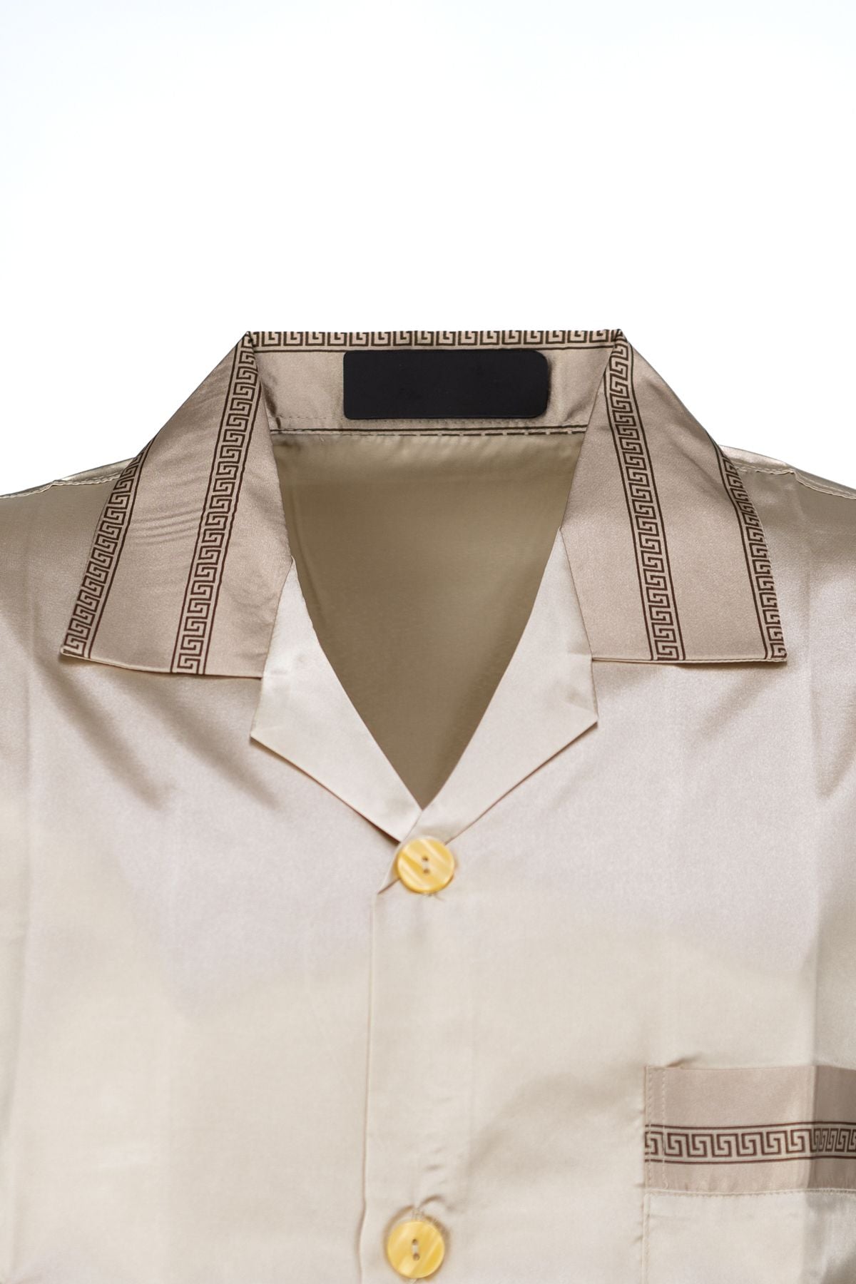 Erkek Klasik Model Pijama Takımı Premium ipeksi Saten Kumaş Cepi Şık Çizgili Rahat Tam Kalıp